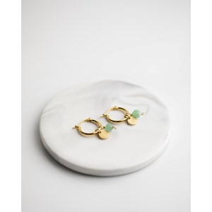 Boucles d'oreilles afti aventurine Vert