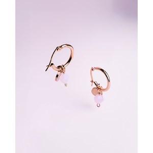 Boucles d'oreilles afti quartz rose Rose Pâle