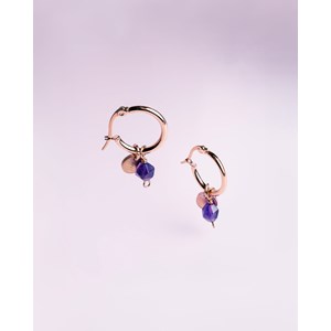 Boucles d'oreilles afti amethyste Violet