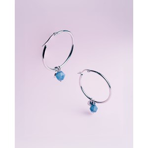 Boucles d'oreilles nisi aventurine Bleu
