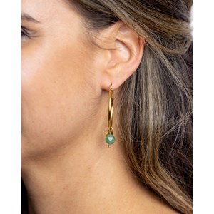 Boucles d'oreilles nisi aventurine Vert