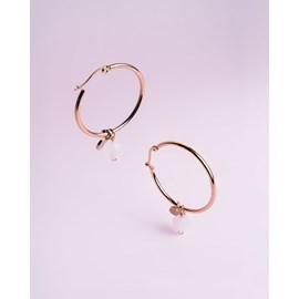 Boucles d'oreilles nisi quartz rose