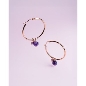 Boucles d'oreilles nisi amethyste Violet