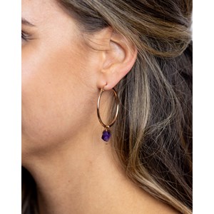 Boucles d'oreilles nisi amethyste Violet