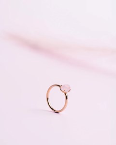 Bague delphi pink quartz rose 62