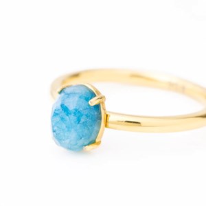 Bague delphi blue cristal de roche 60
