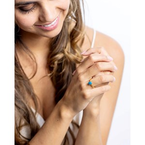 Bague delphi blue cristal de roche 60