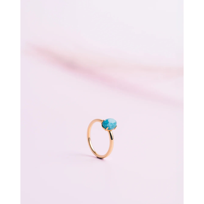 Bague delphi blue cristal de roche 62