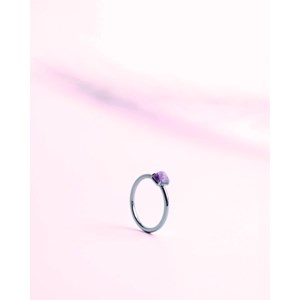 Bague athena pink silver quartz rose 56