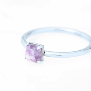 Bague athena pink silver quartz rose 56