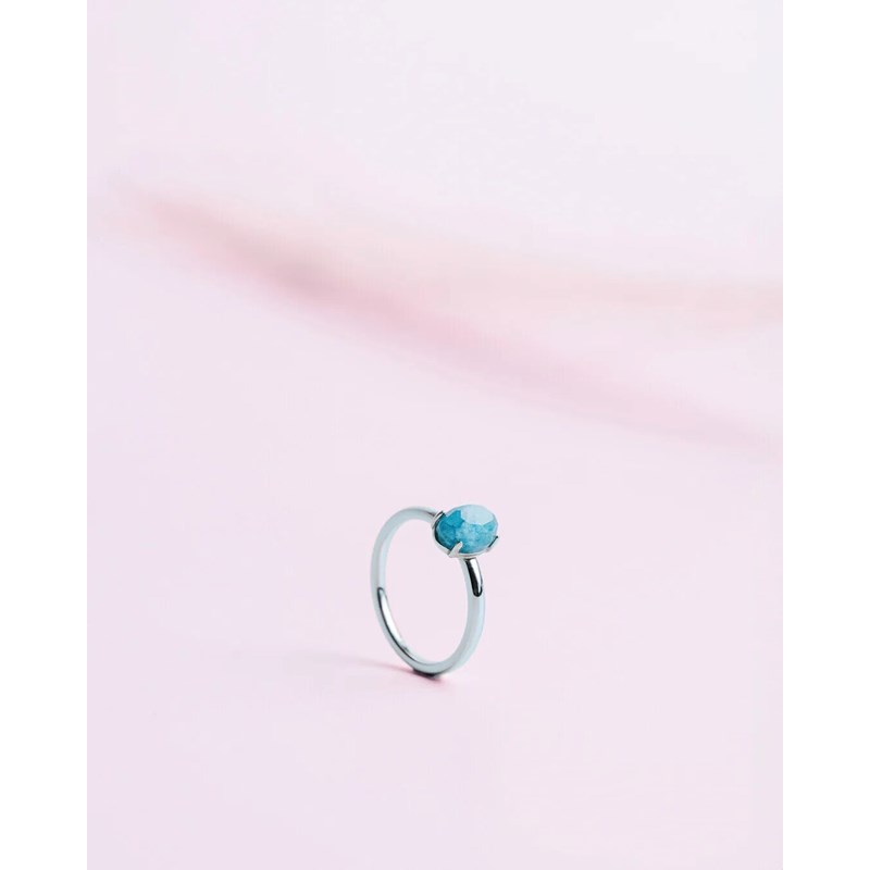 Bague delphi blue silver cristal de roche