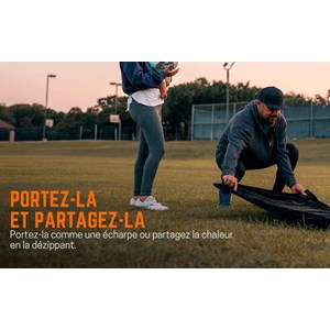 Poncho chauffant thaw 2.0 – rechargeable usb-c, chaleur jusqu’à 4h