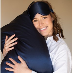 Pack découverte en soie bleu nuit 65x65