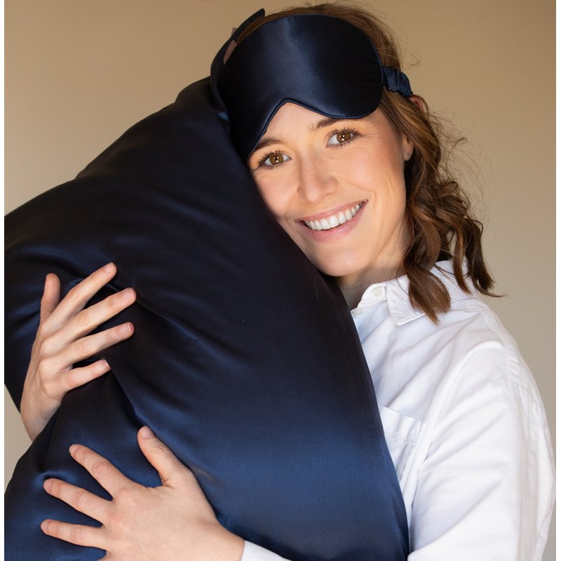 Pack découverte en soie bleu nuit 51x76