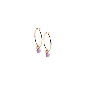 Boucles d'oreilles nisi lepidolite Lila