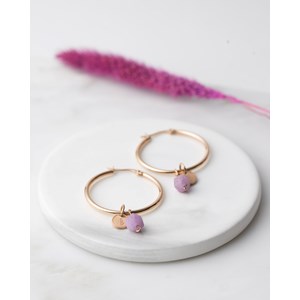Boucles d'oreilles nisi lepidolite Lila