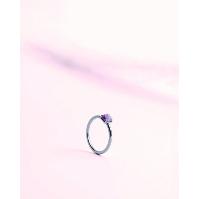 Didyma - Bague athena purple silver jaspe