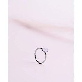 Bague delphi pink silver quartz rose