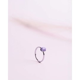 Bague delphi purple silver jaspe