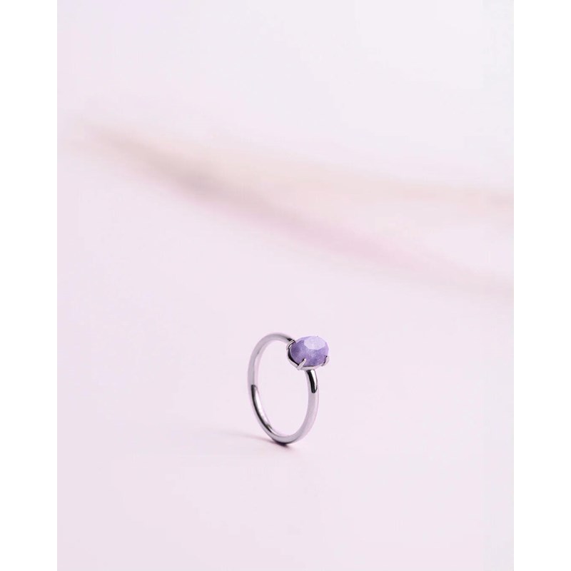Didyma - Bague delphi purple silver jaspe