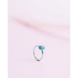 Bague delphi blue silver cristal de roche