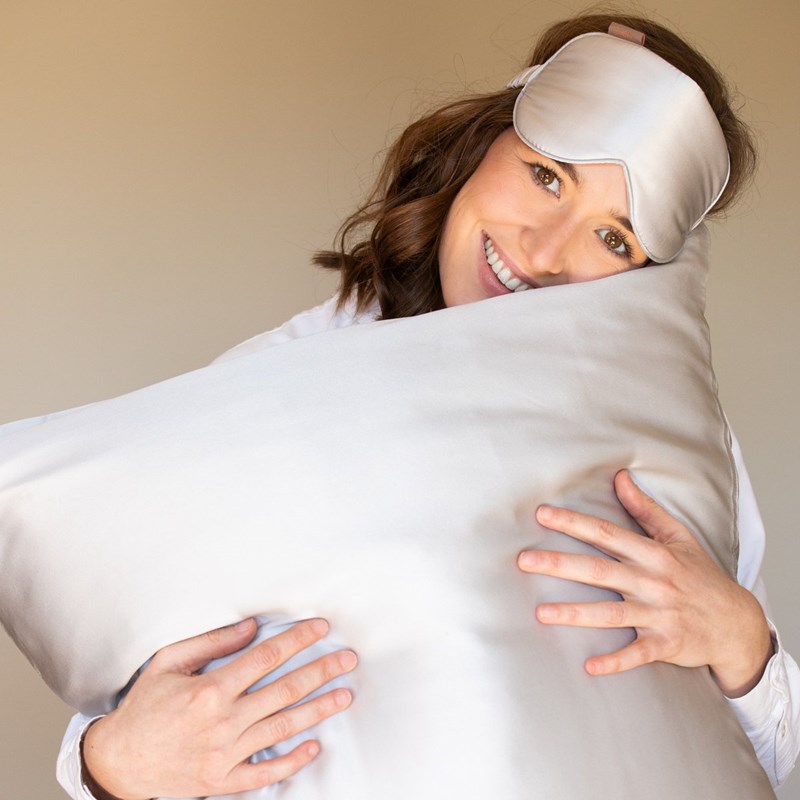 Emily's Pillow - Pack découverte en soie gris perle 51x76