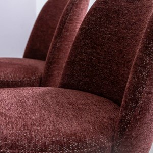 Chaise en tissu terracotta