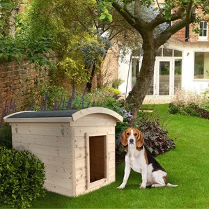 Niche pour chien exterieur en bois - 87 x 102 x h85 cm