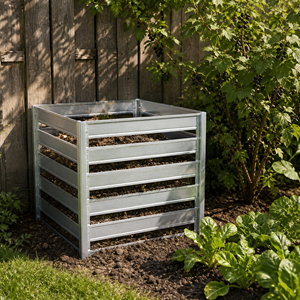 Composteur de jardin métal 704l grand composteur extérieur en acier galvanisé