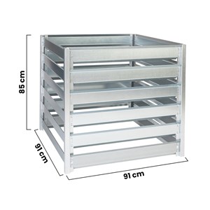 Composteur de jardin - 91 x 91 x h85 cm - 704l00