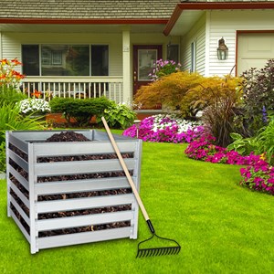 Composteur de jardin - 91 x 91 x h85 cm - 704l00