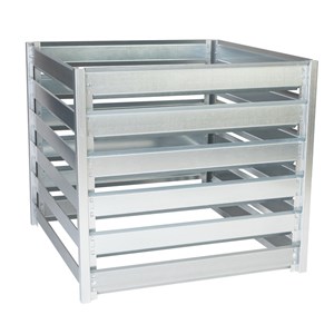 Composteur de jardin métal 704l grand composteur extérieur en acier galvanisé