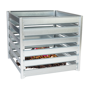 Composteur de jardin métal 704l grand composteur extérieur en acier galvanisé