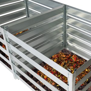Composteur de jardin - 182 x 91 x h85 cm - 1408l