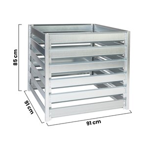 Composteur de jardin - 182 x 91 x h85 cm - 1408l