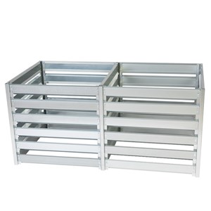 Double composteur de jardin métal 1408l 182 x 91 x h85 cm