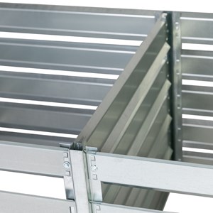 Double composteur de jardin métal 1408l 182 x 91 x h85 cm