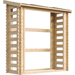 Abri à bûches -l86xl184xh200 cm - 0.9 m2