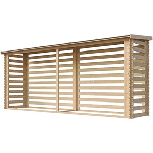 Abri à bûches -l112xl458xh199 cm - 4m2
