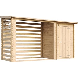 Abri de jardin+ chalet pour vélos - 348 x 146 cm - 2,54 m2+1,1 m2
