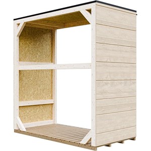 Abri à bûches extérieur 1,14 m² - 75 x 153 x h159 cm