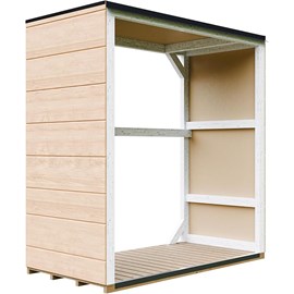 Abri à bûches extérieur 1,14 m² - 75 x 153 x h159 cm harvest honey