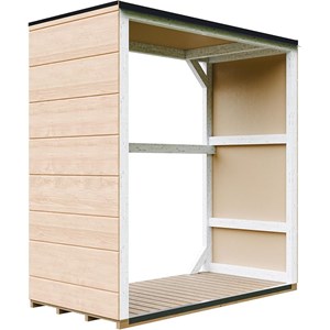 Abri à bûches extérieur 1,14 m² - 75 x 153 x h159 cm harvest honey