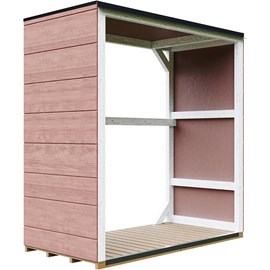 Abri à bûches extérieur 1,14 m² - 75 x 153 x h159 cm redwood red