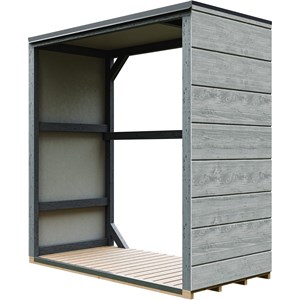 Abri à bûches extérieur 1,14 m² - 75 x 153 x h159 cm tundra cavern