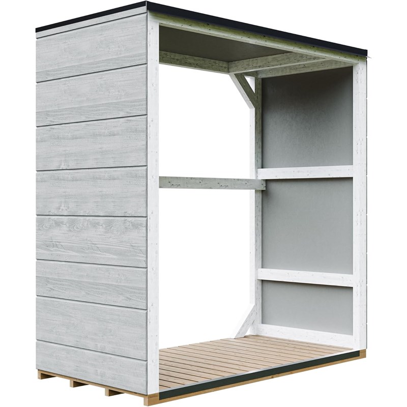 Abri à bûches extérieur 1,14 m² - 75 x 153 x h159 cm tundra grey