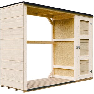 Abri à bûches extérieur 75x217xh159cm abri à outils 1,09m² + 0.53m²