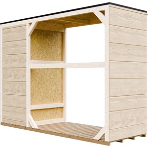 Abri à bûches extérieur 75x217xh159cm abri à outils 1,09m² + 0.53m²