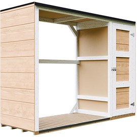 Abri à bûches extérieur75x217xh159cm abri à outils 1,09m²+0.53m²harvest honey