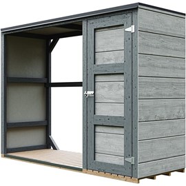 Abri à bûches extérieur75x217xh159cm abri à outils 1,09m²+0.53m²tundra cavern